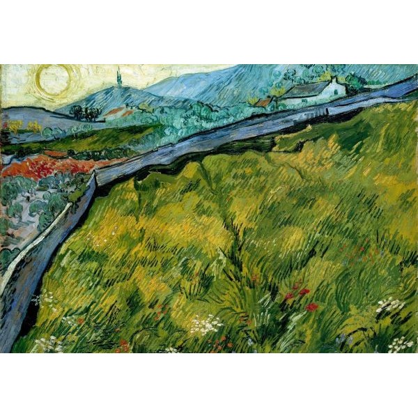 Wschód słońca nad polem pszenicy, Vincent van Gogh (1889) - Sklep Art Puzzle